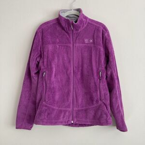 Mountain Hardware Pyxis Soft Fleece Jacket Purple Full Zip Womens Size Medium